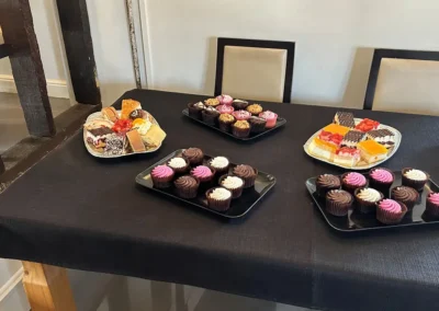 Cakes and Desserts for buffet events at the Fox Inn Ousden
